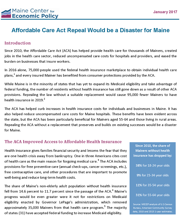 Pages from MECEP - ACA Repeal - Full Report - 01 19 17 - FINAL p1