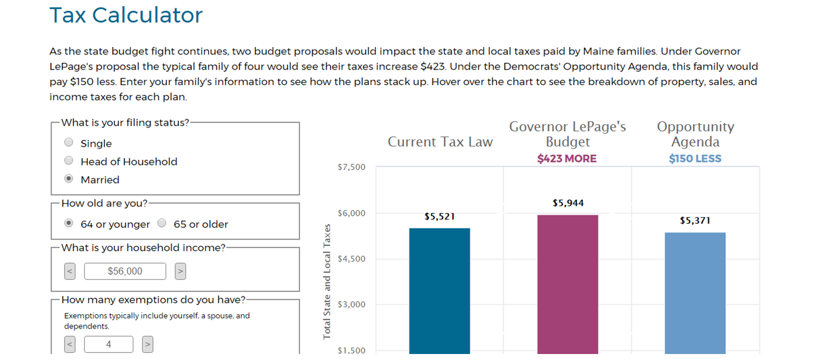 tax calculator